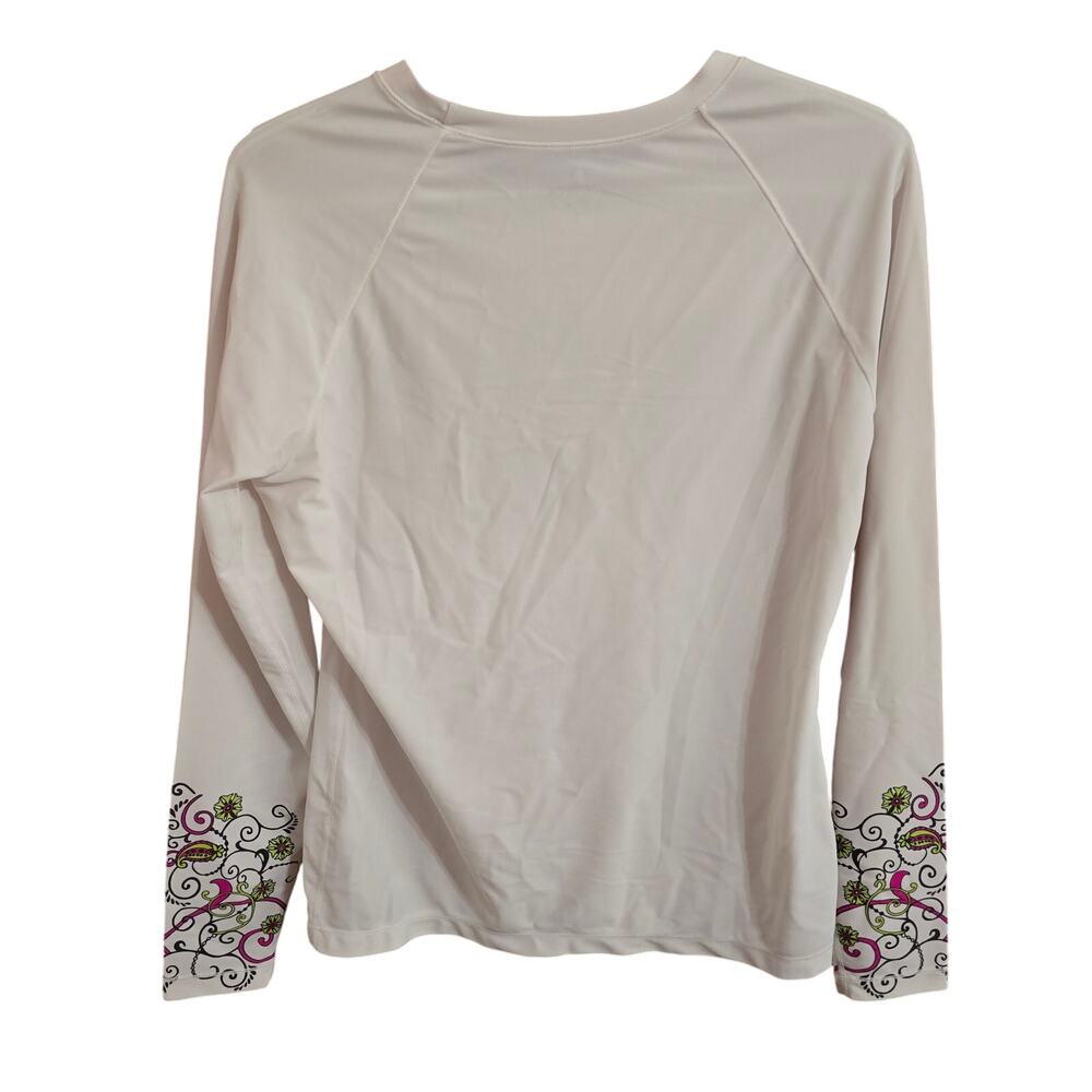 Athleta Mandala Ornate Design Rash Guard Size Medium - Picture 2 of 6